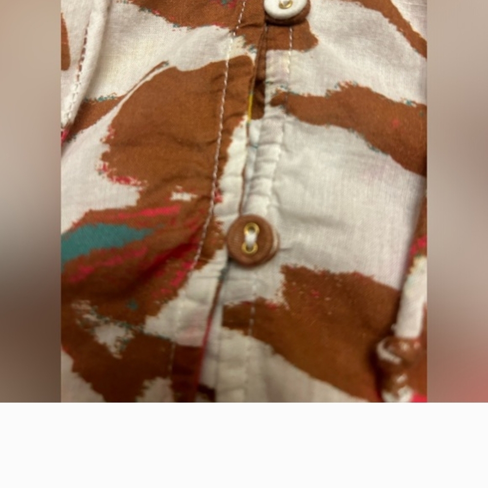 Cleobella Multicolor Floral Puff-Sleeve Peasant Blouse - Picture 10 of 10